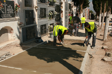 Obras en el Cemeneterio de Baza